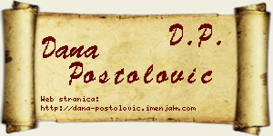 Dana Postolović vizit kartica